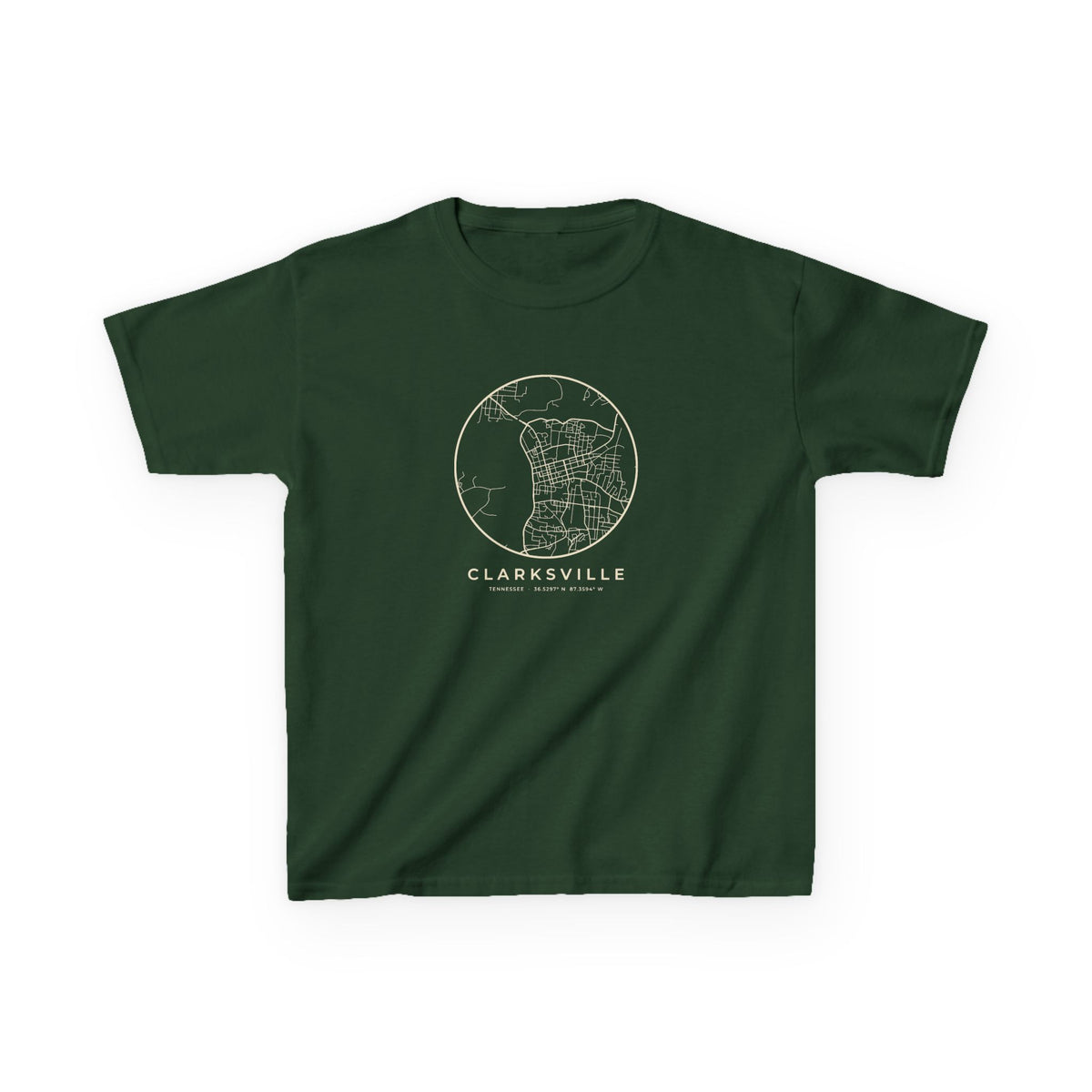 Clarksville Street Map Kids T-Shirt