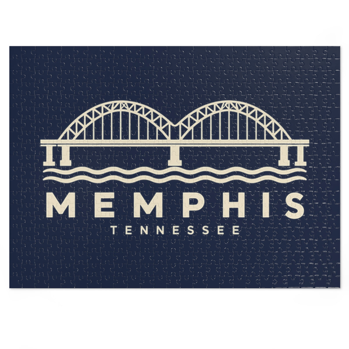 Memphis Hernando de Soto Bridge Puzzle (Navy)