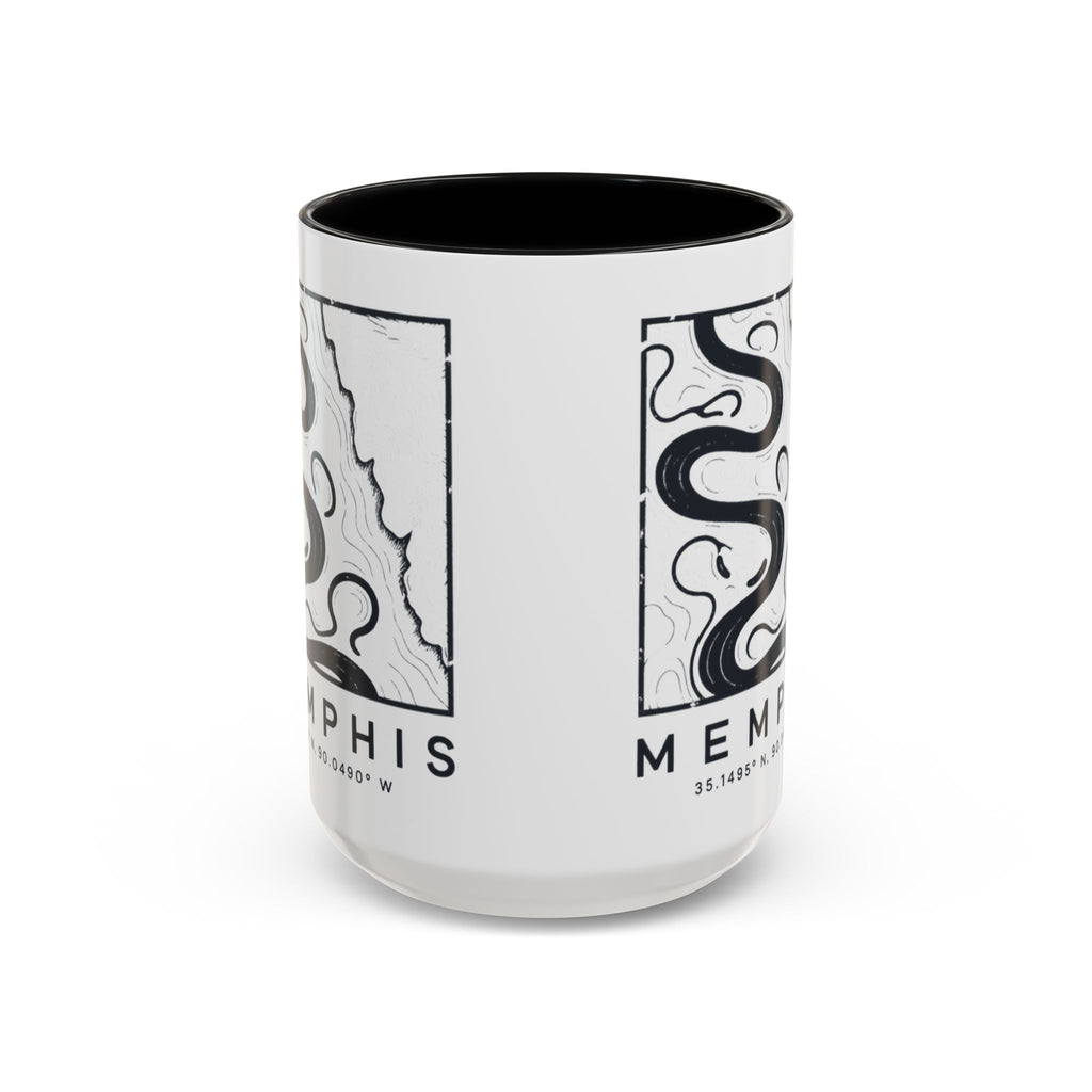 Memphis Topo Map Accent Mug
