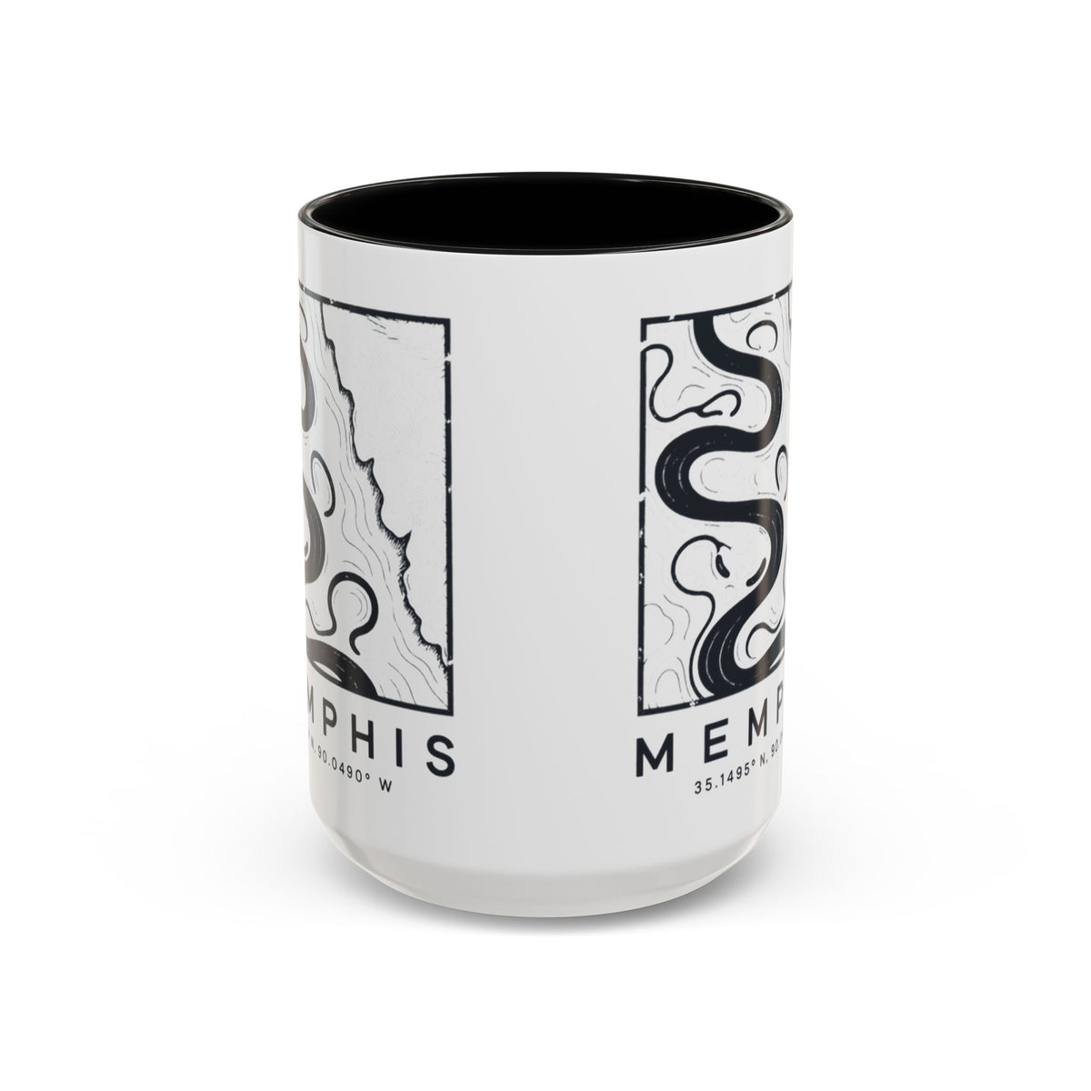 Memphis Topo Map Accent Mug