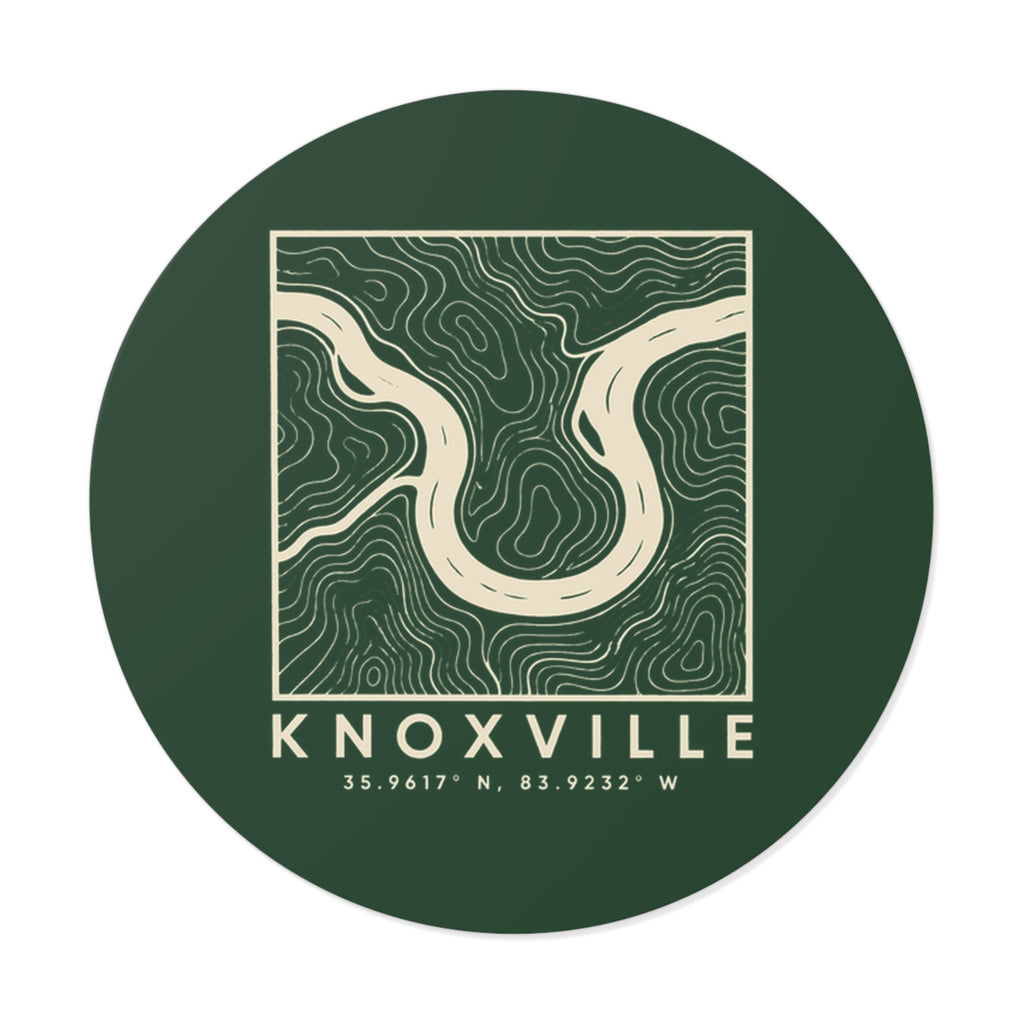 Knoxville Topo Map Sticker (Forest Green)