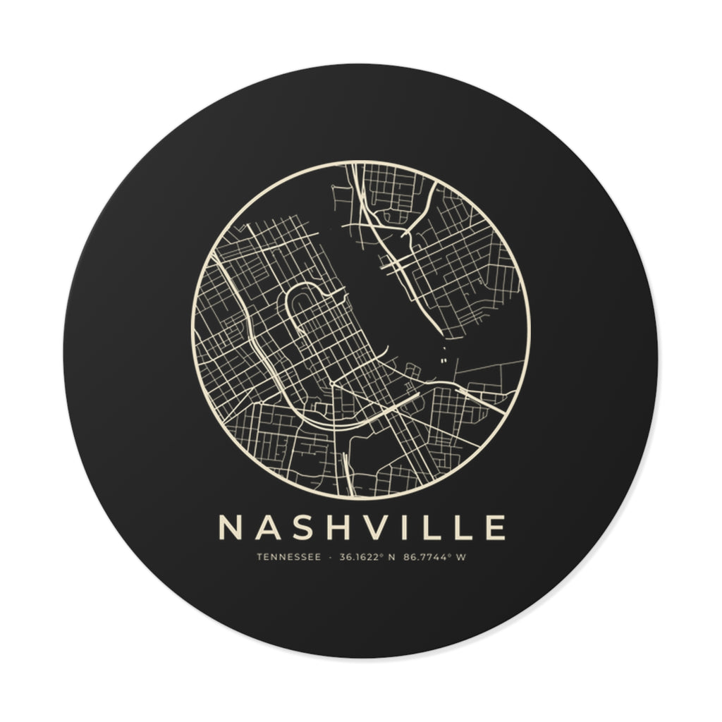 Nashville Street Map Sticker (Black)