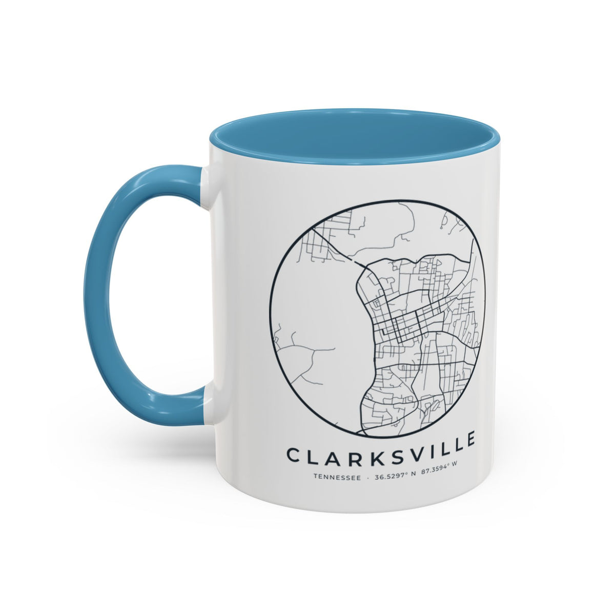 Clarksville Street Map Accent Mug