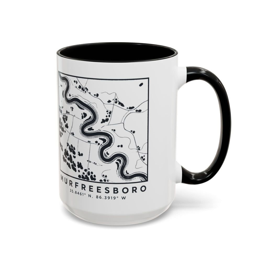 Murfreesboro Topo Map Accent Mug