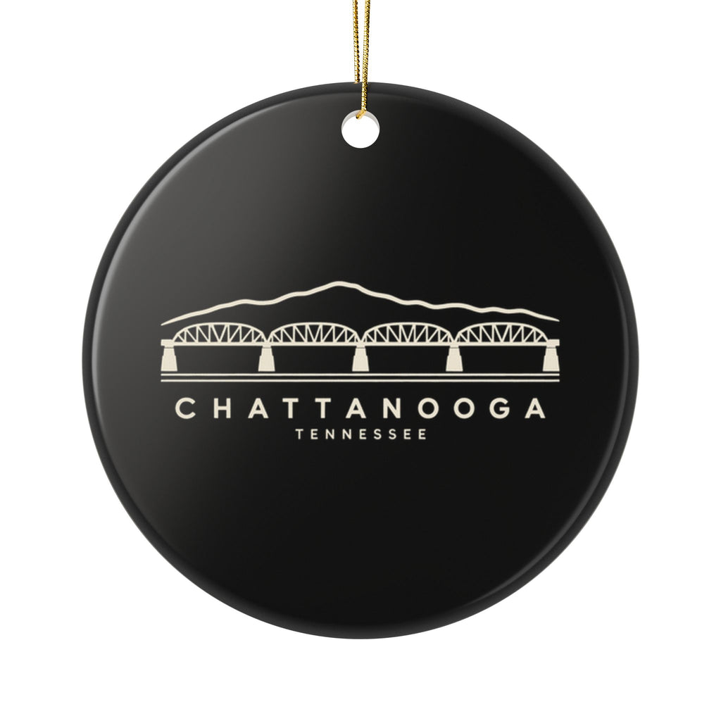 Chattanooga Walnut Street Bridge Ornament (Black)