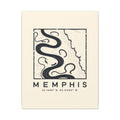 Memphis Topo Map Canvas Print