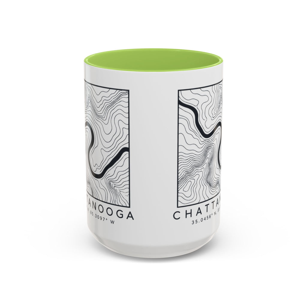 Chattanooga Topo Map Accent Mug