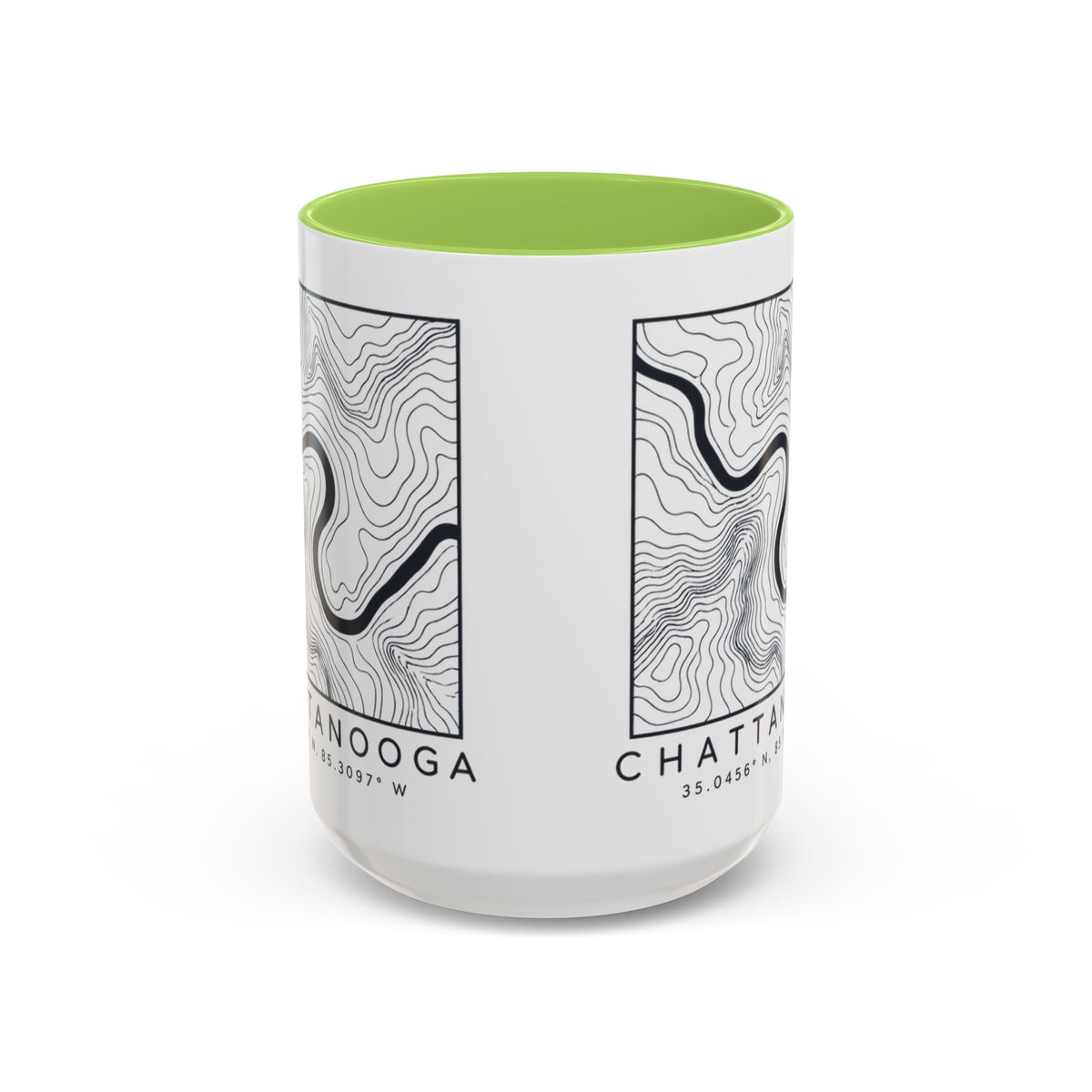 Chattanooga Topo Map Accent Mug