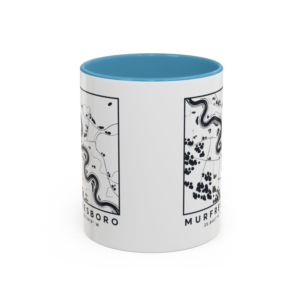 Murfreesboro Topo Map Accent Mug