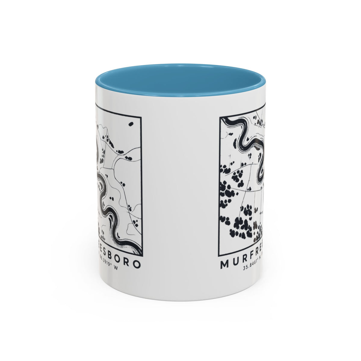 Murfreesboro Topo Map Accent Mug