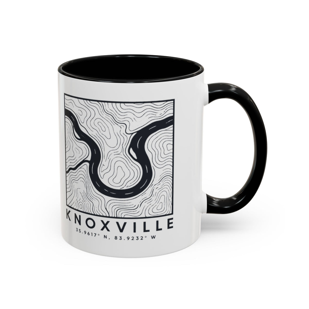 Knoxville Topo Map Accent Mug