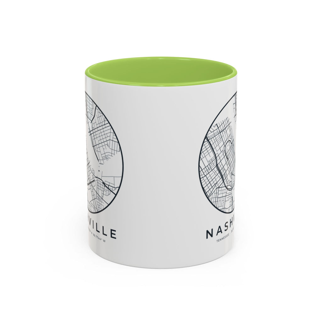 Nashville Street Map Accent Mug