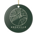 Knoxville Street Map Ornament (Forest Green)