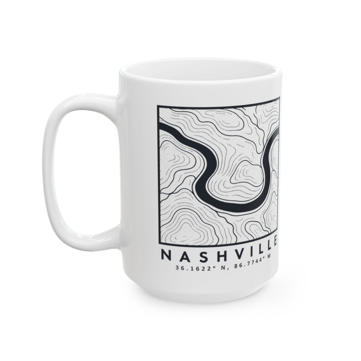Nashville Topo Map Mug