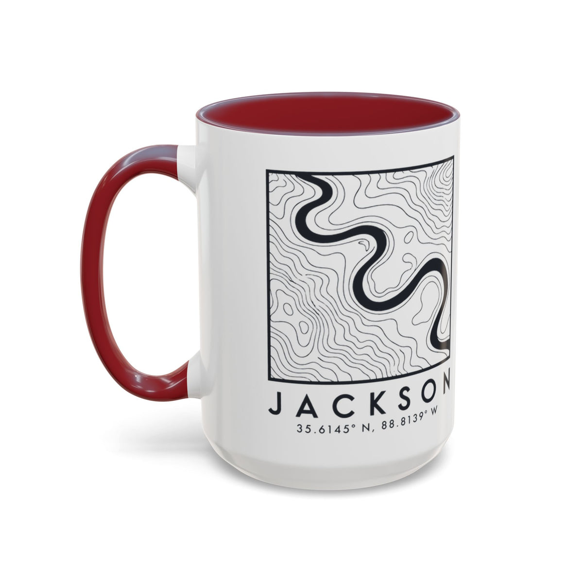 Jackson Topo Map Accent Mug