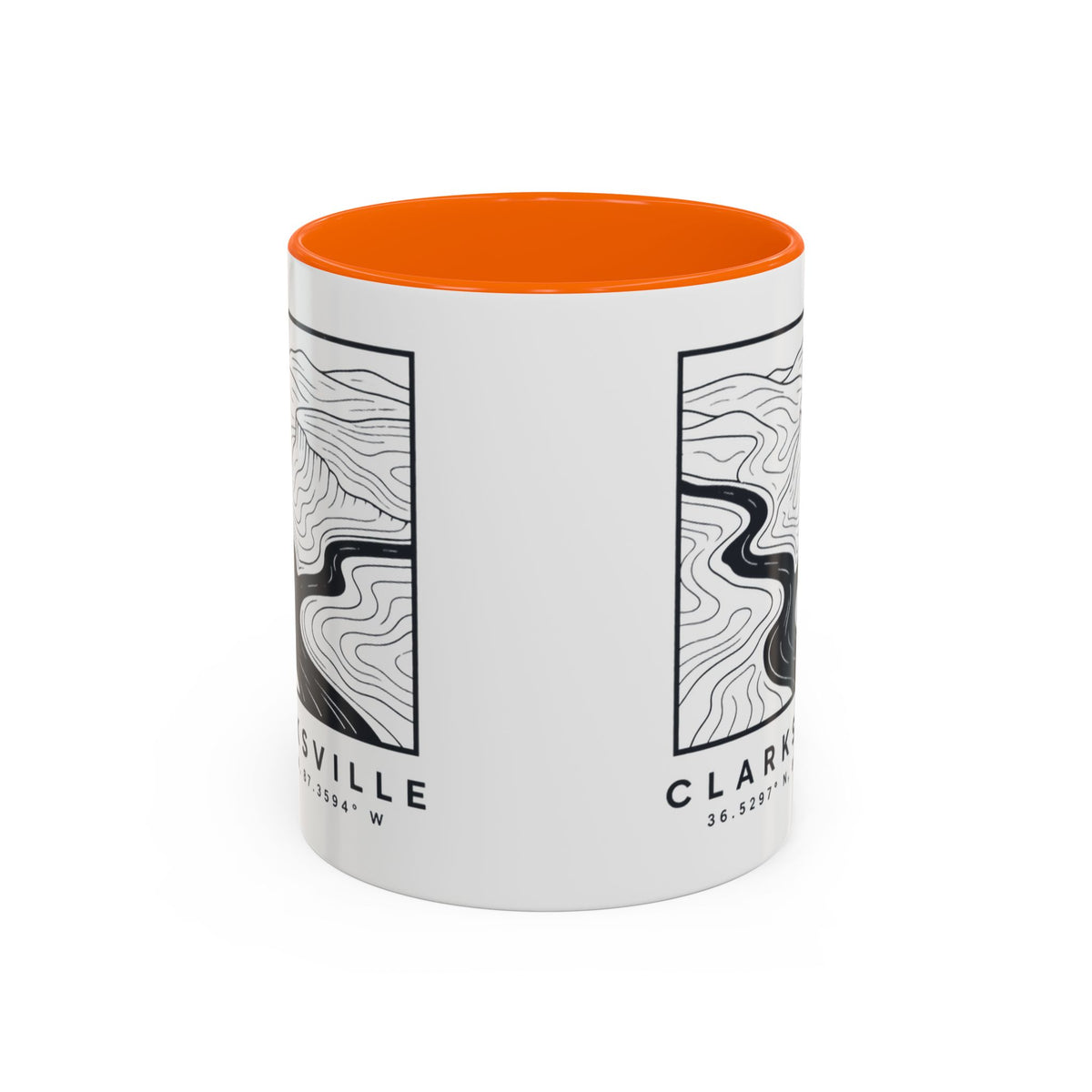 Clarksville Topo Map Accent Mug