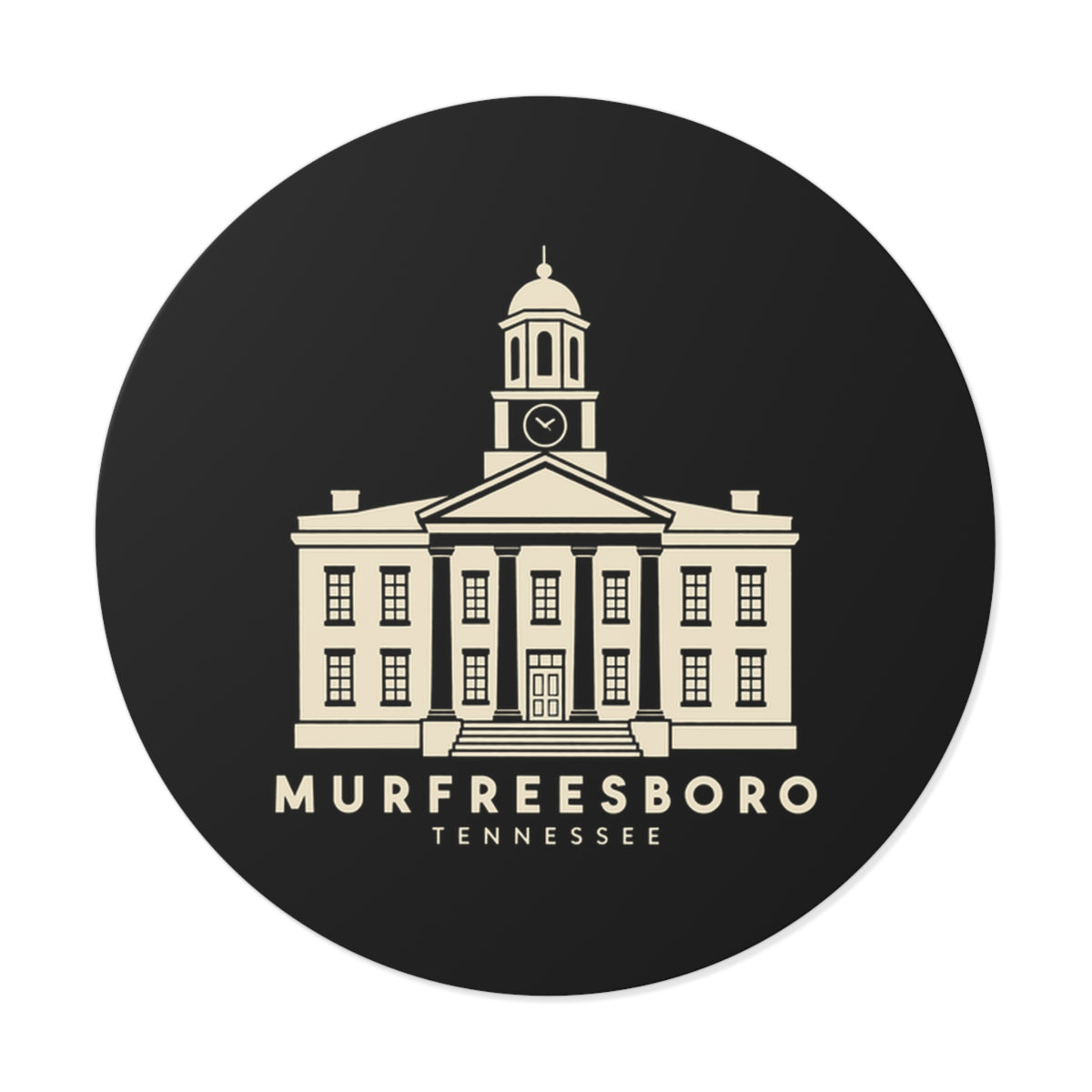 Murfreesboro Rutherford County Courthouse Sticker (Black)