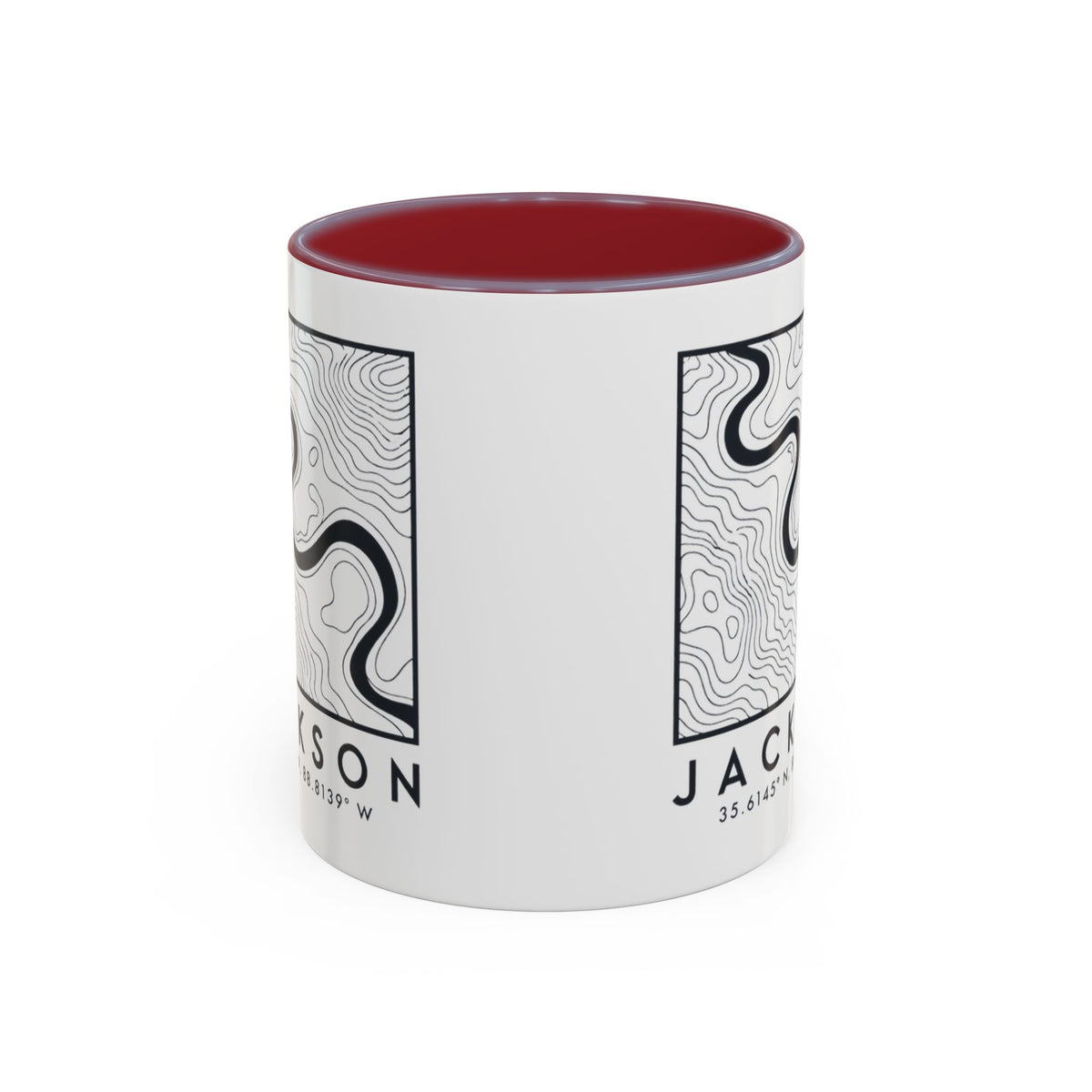 Jackson Topo Map Accent Mug