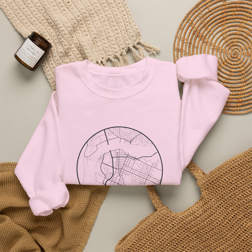 Chattanooga Street Map Crewneck Sweatshirt