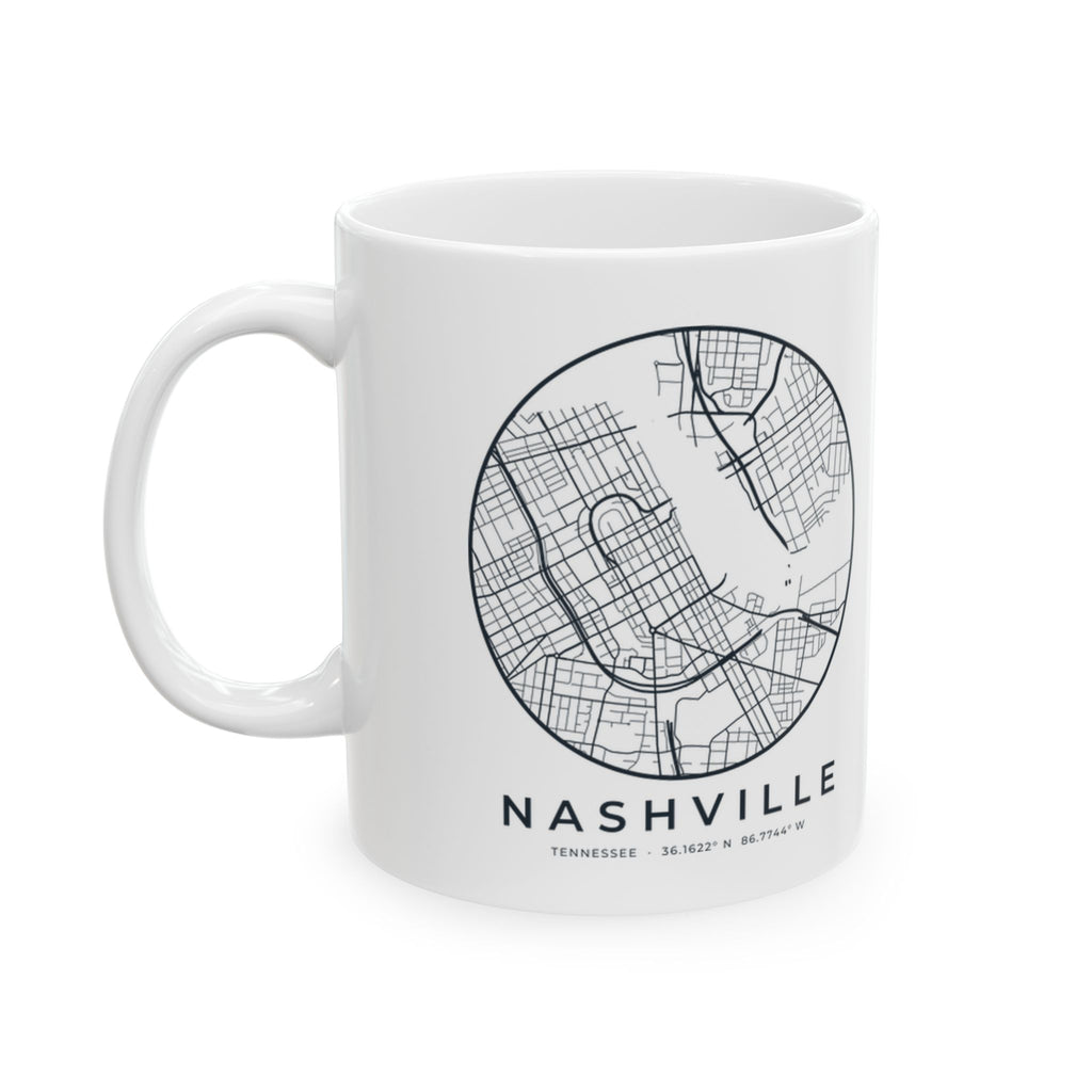 Nashville Street Map Mug
