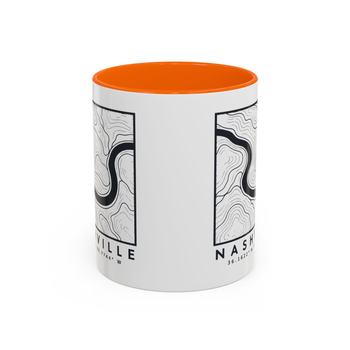 Nashville Topo Map Accent Mug