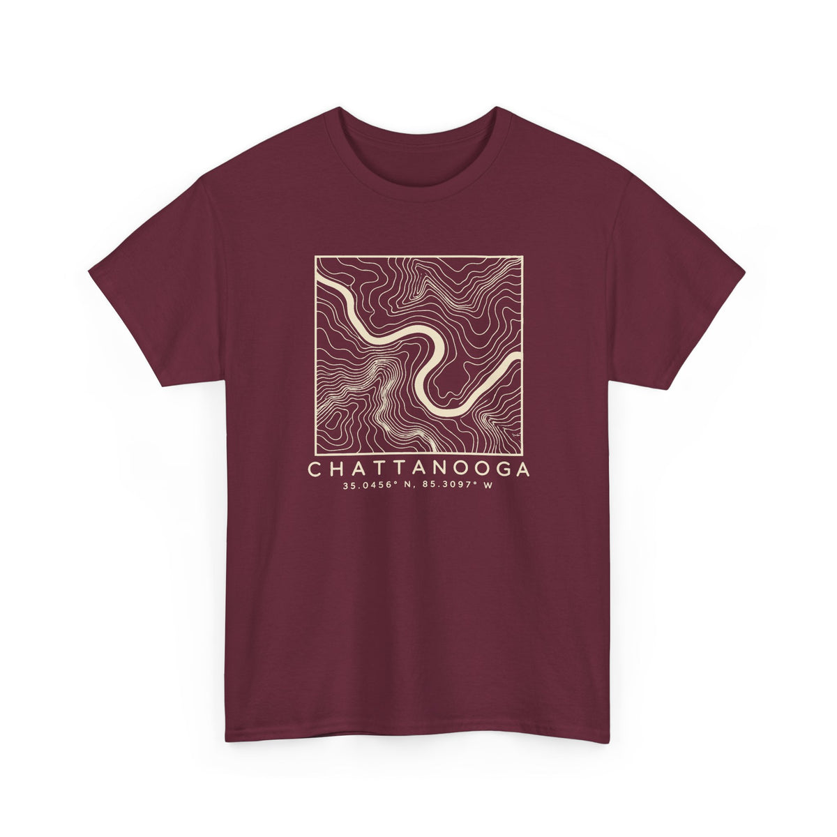 Chattanooga Topo Map T-Shirt