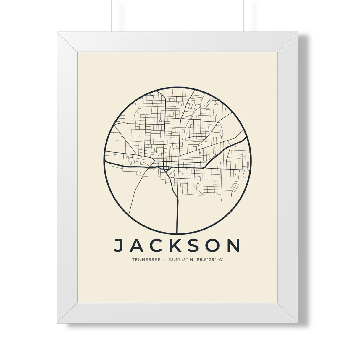 Jackson Street Map Framed Print