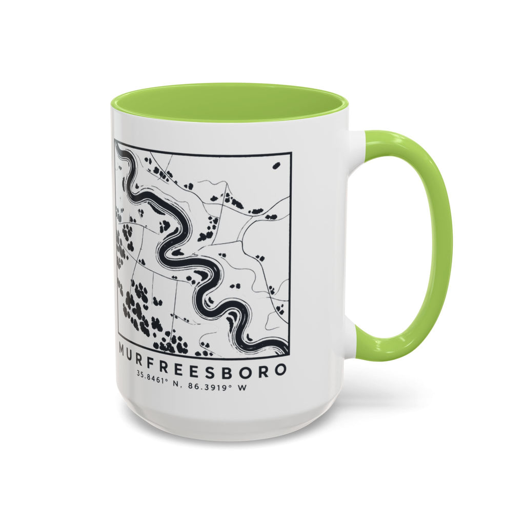 Murfreesboro Topo Map Accent Mug