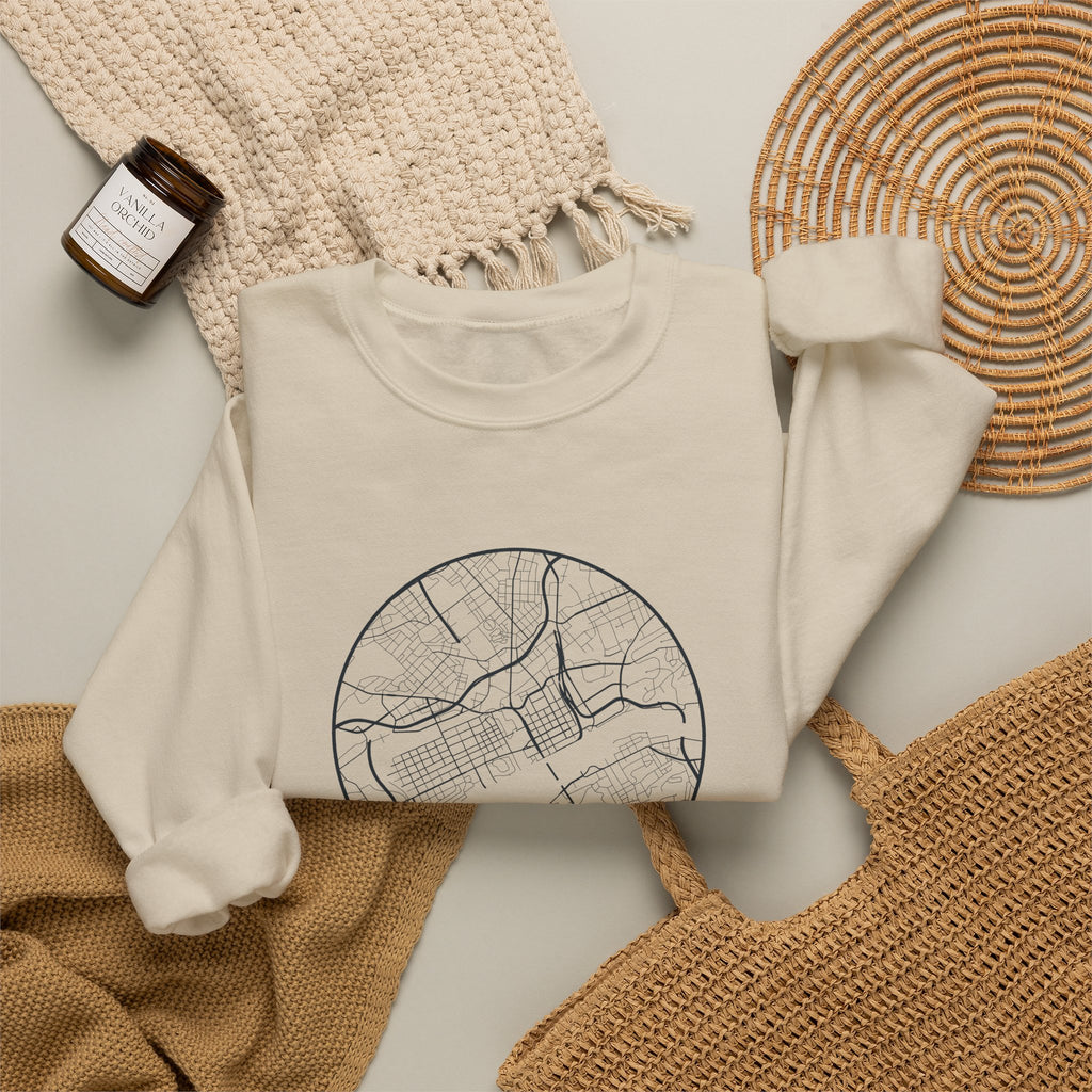 Knoxville Street Map Crewneck Sweatshirt