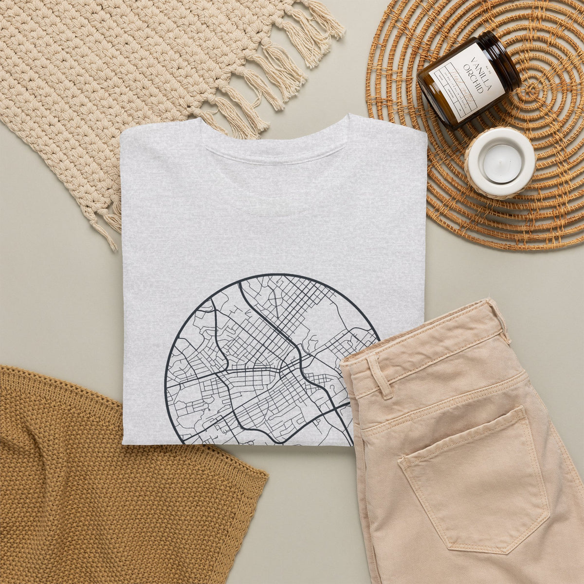 Johnson City Street Map T-Shirt