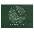 Nashville Street Map Puzzle (Forest Green)