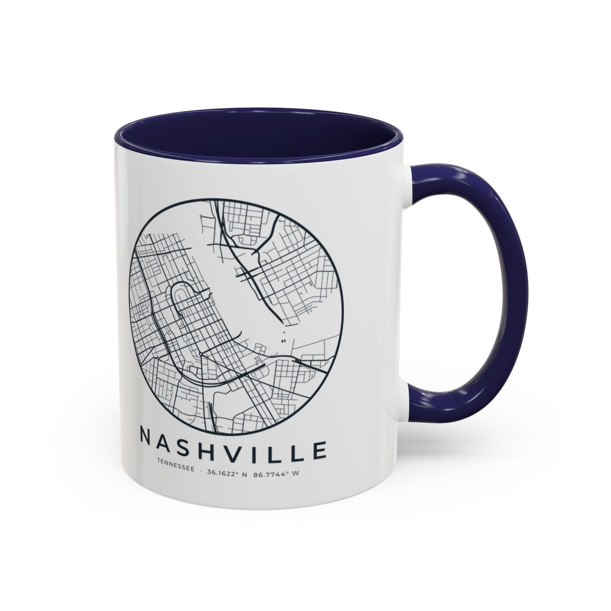 Nashville Street Map Accent Mug