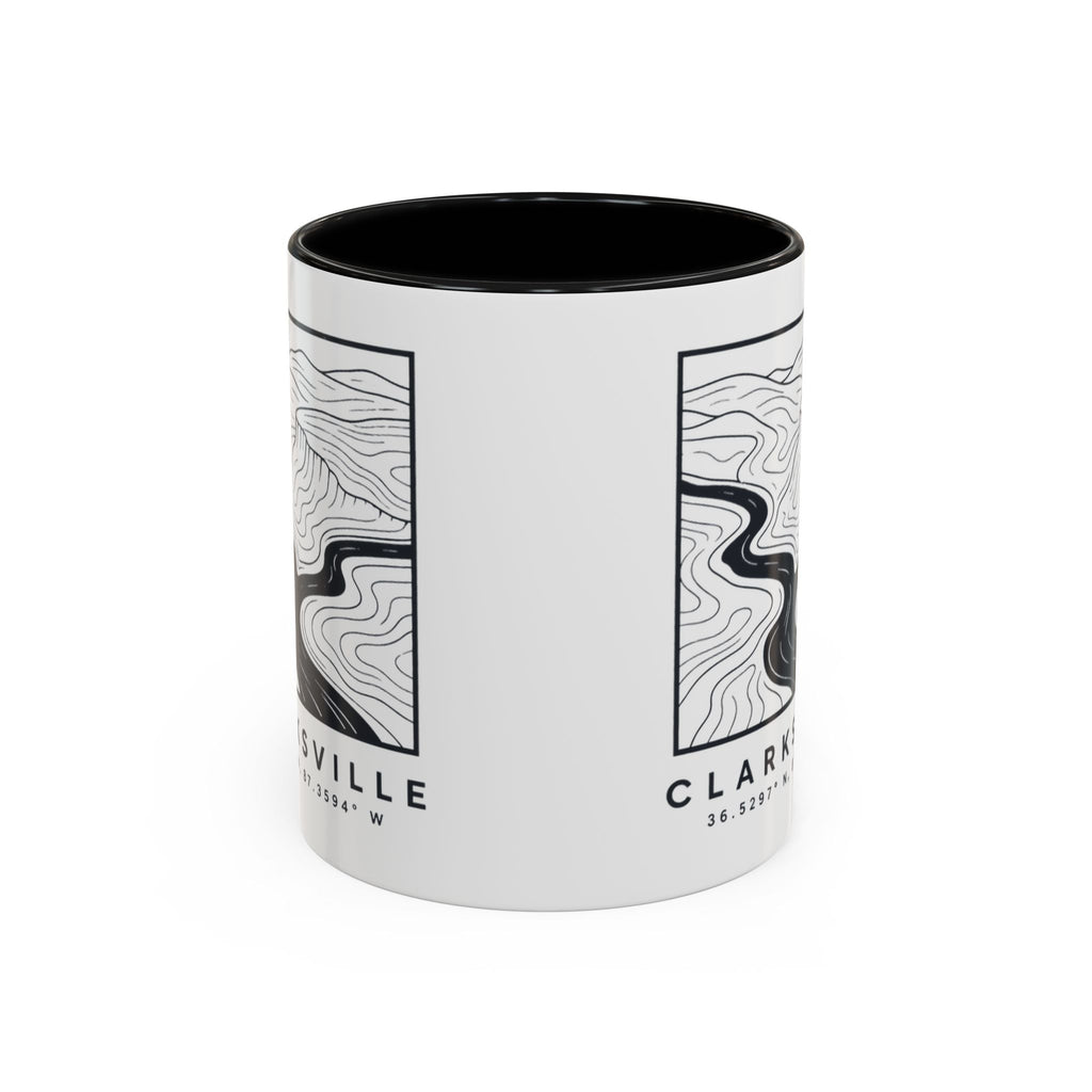 Clarksville Topo Map Accent Mug