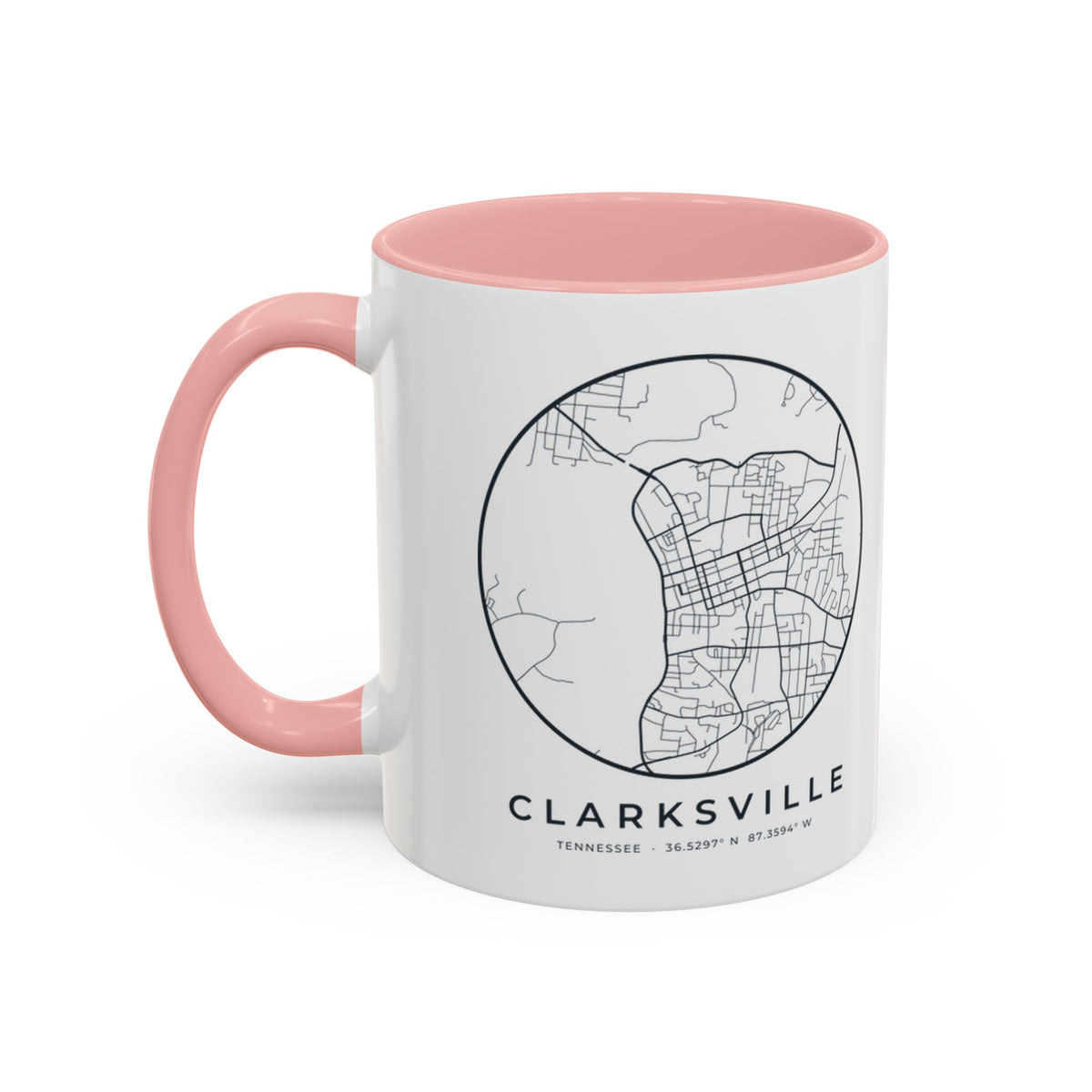 Clarksville Street Map Accent Mug