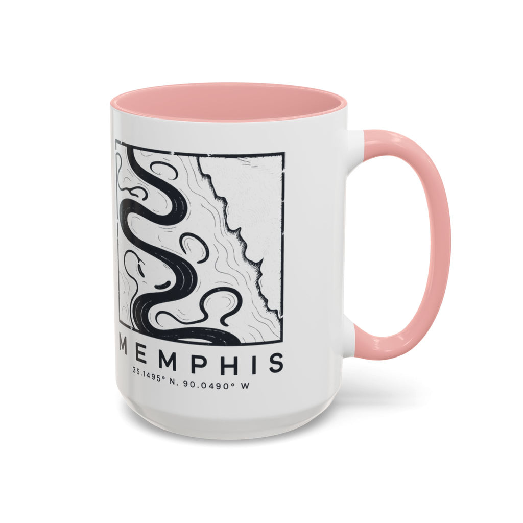 Memphis Topo Map Accent Mug