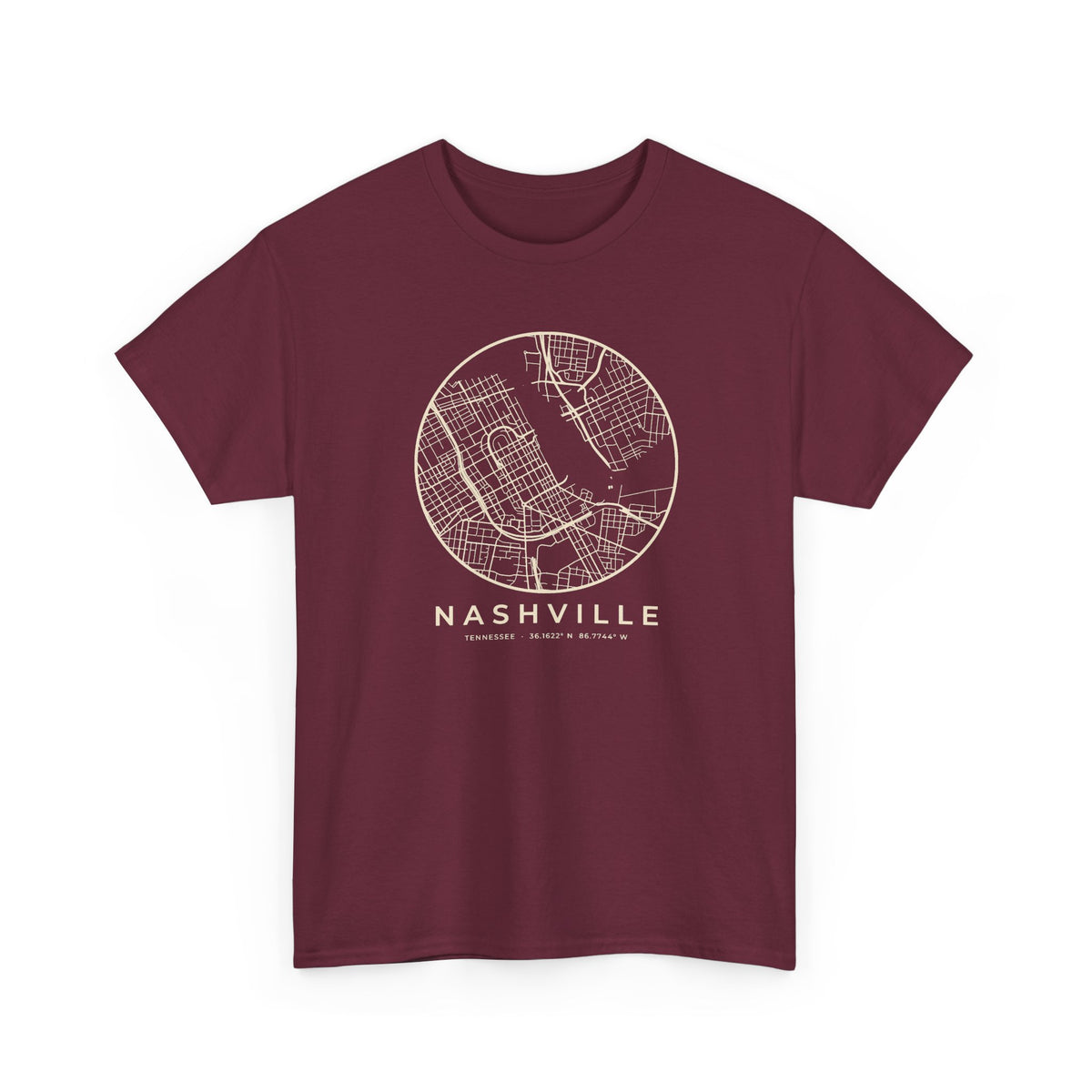 Nashville Street Map T-Shirt