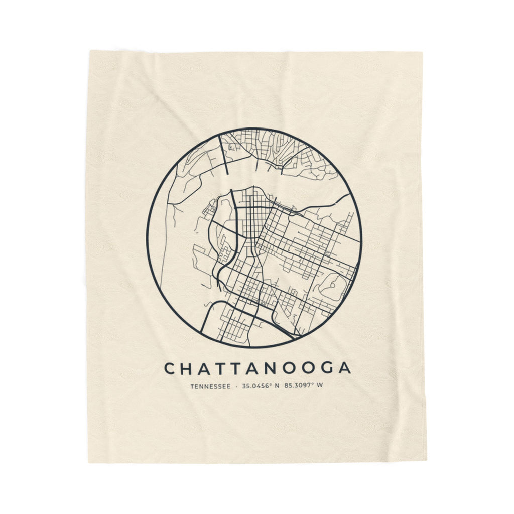 Chattanooga Street Map Blanket