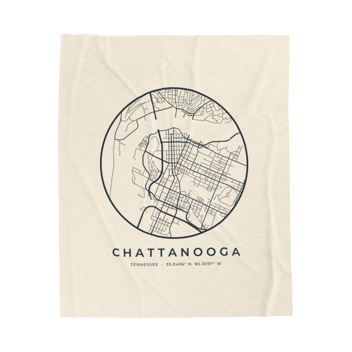 Chattanooga Street Map Blanket