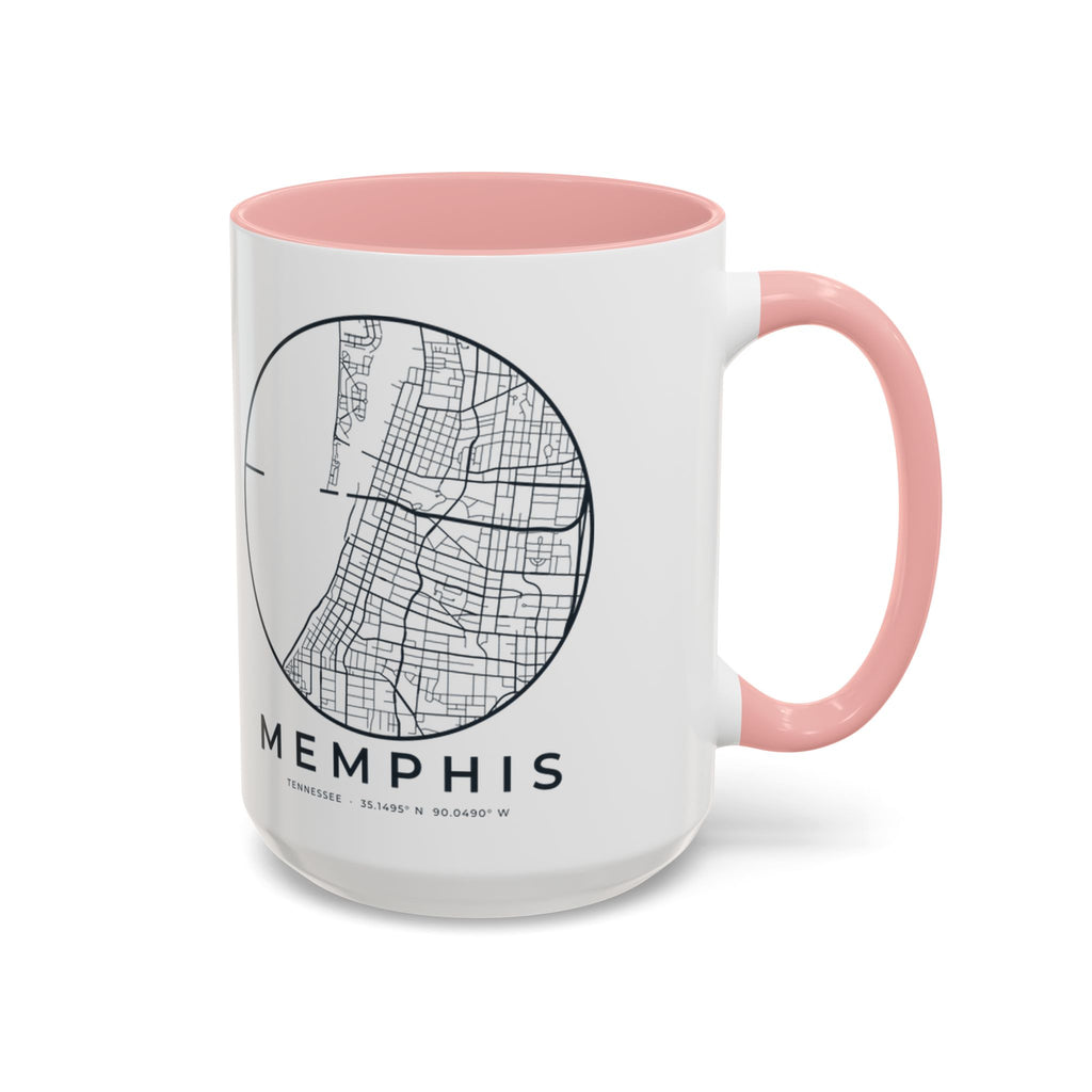 Memphis Street Map Accent Mug