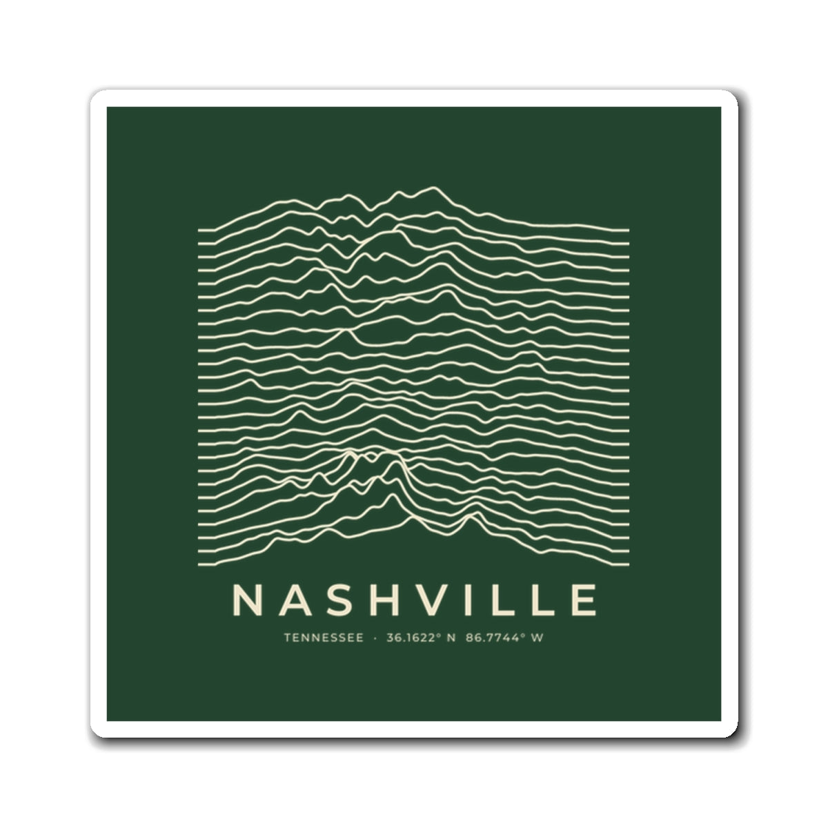 Nashville Ridgeline Magnet (Forest Green)