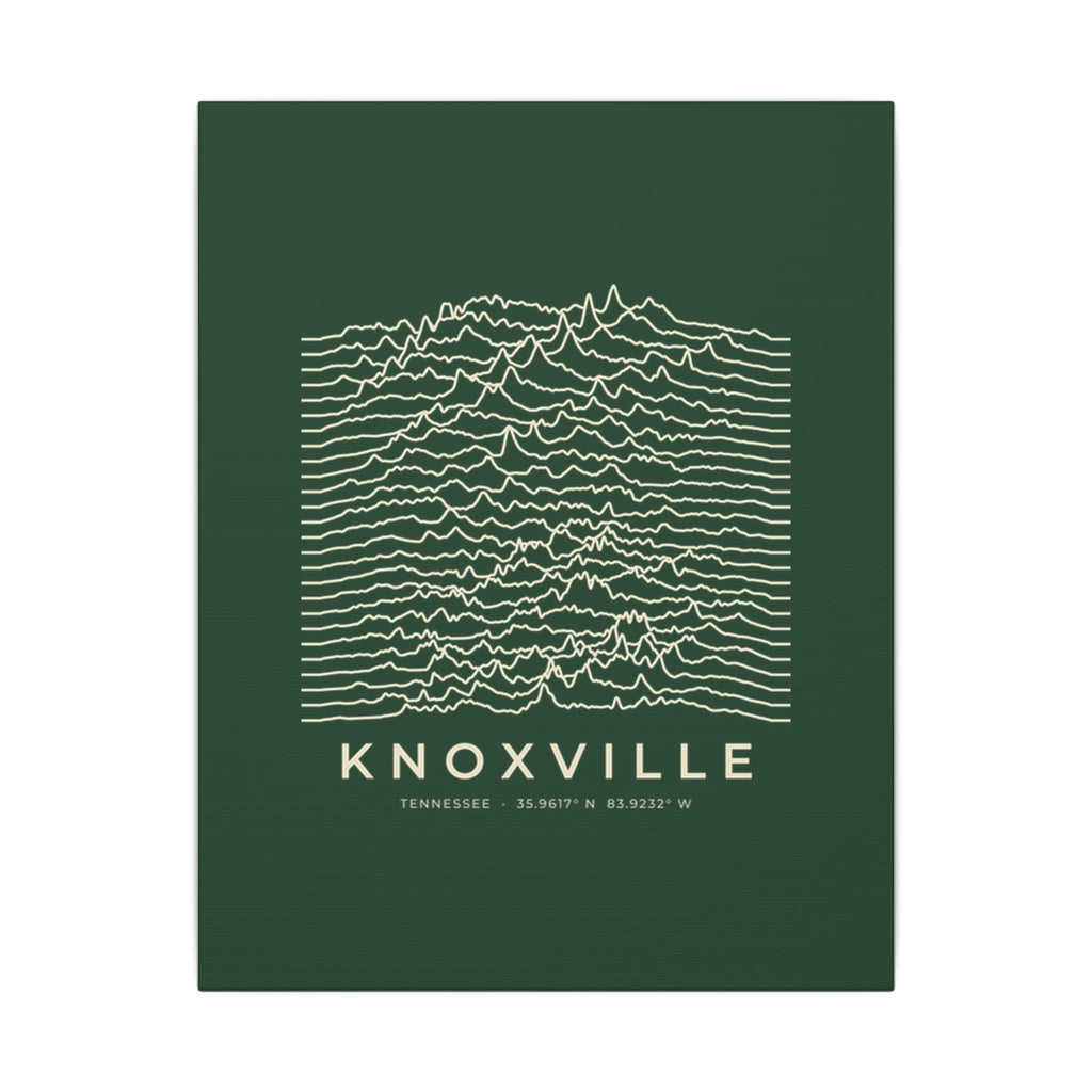 Knoxville Ridgeline Canvas Print (Forest Green)
