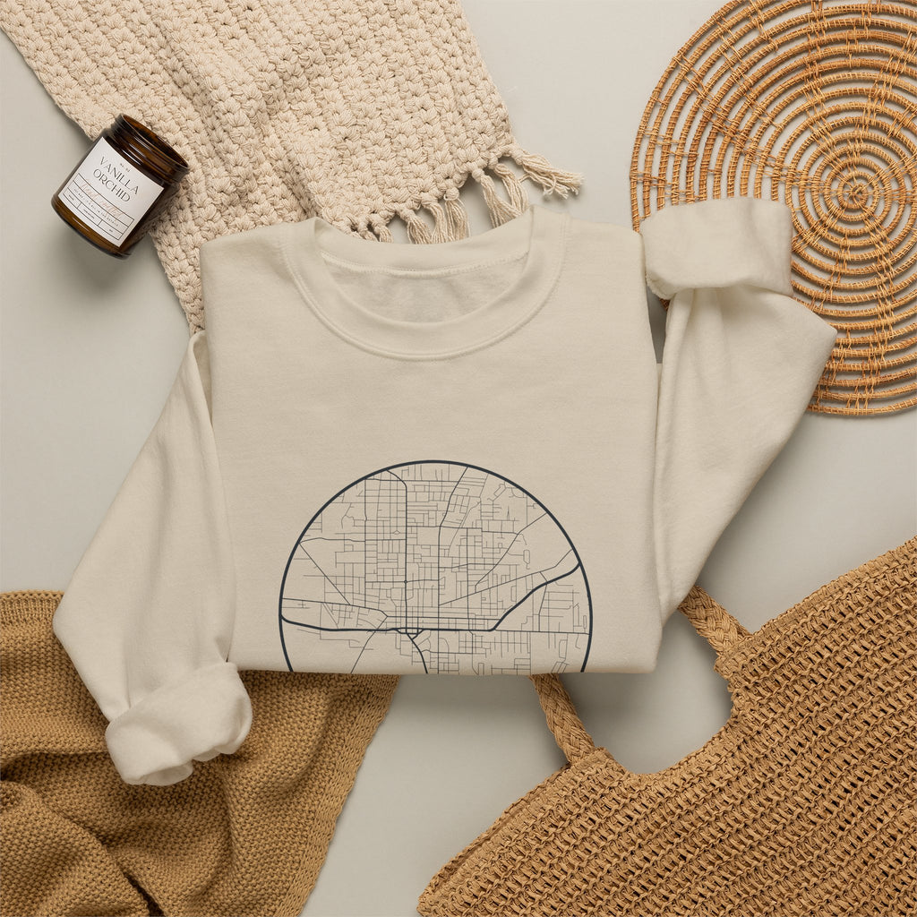 Jackson Street Map Crewneck Sweatshirt