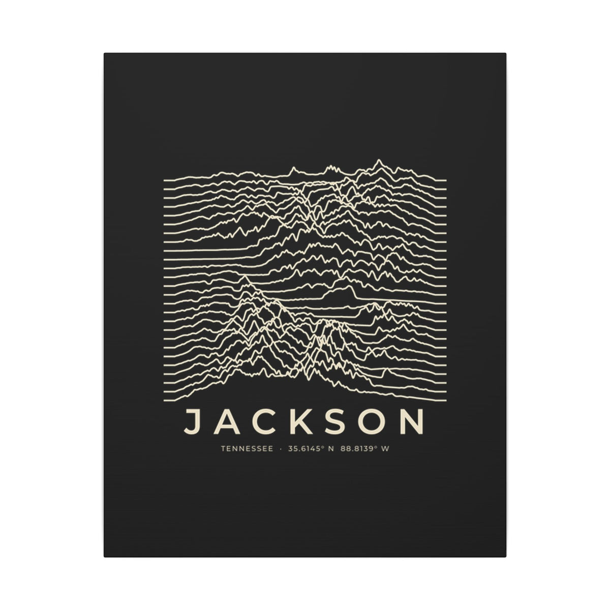 Jackson Ridgeline Canvas Print (Black)