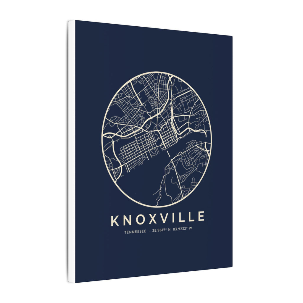 Knoxville Street Map Canvas Print (Navy)