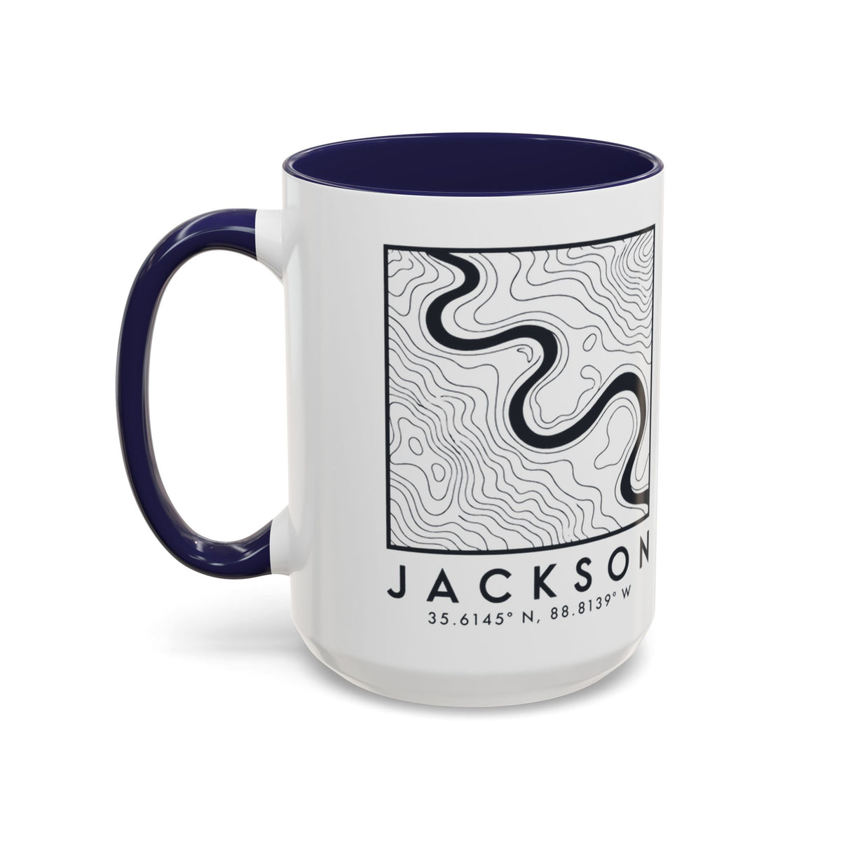 Jackson Topo Map Accent Mug