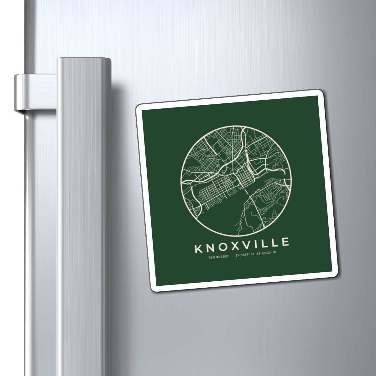 Knoxville Street Map Magnet (Forest Green)