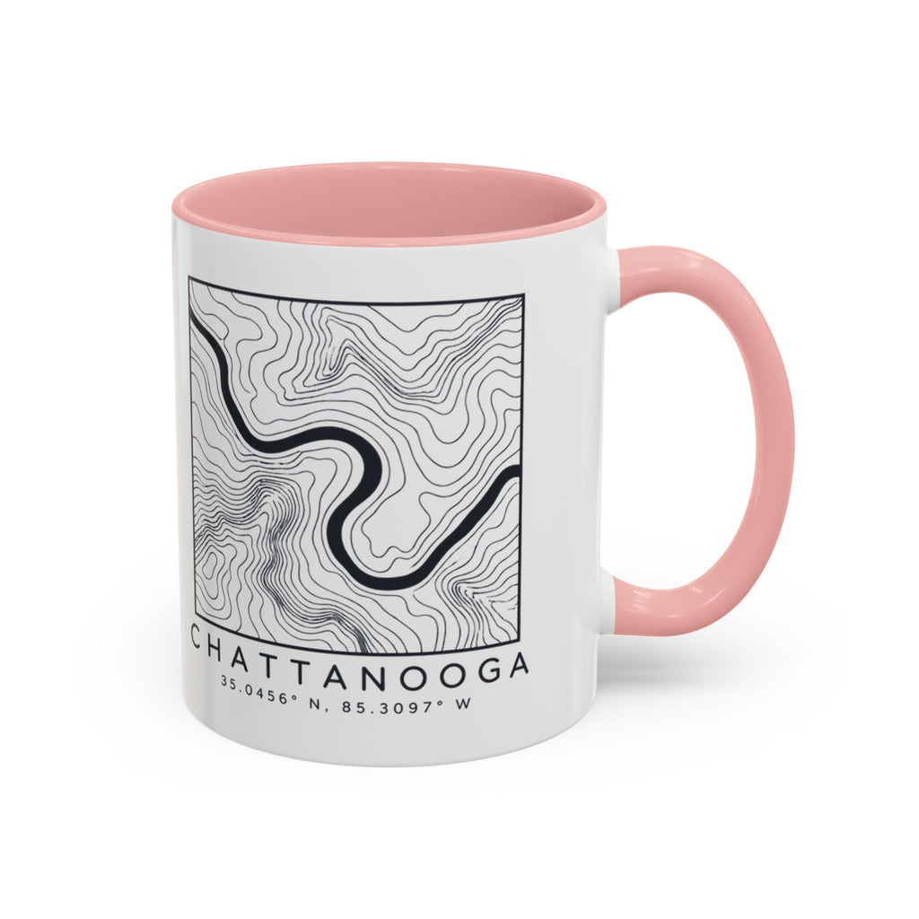 Chattanooga Topo Map Accent Mug