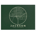 Jackson Street Map Puzzle (Forest Green)