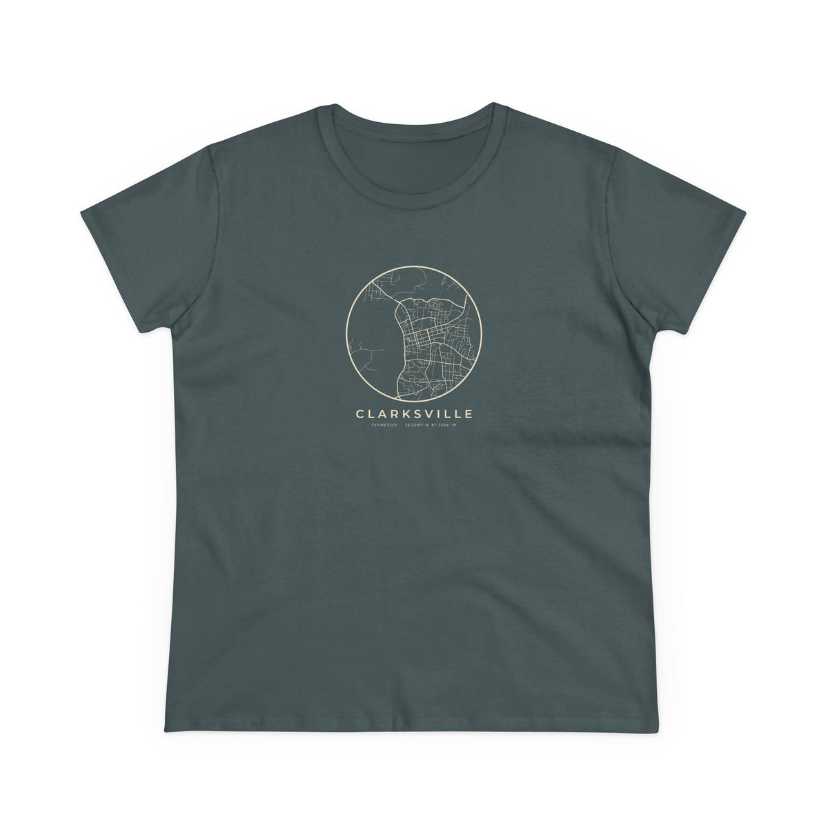 Clarksville Street Map Women's T-Shirt