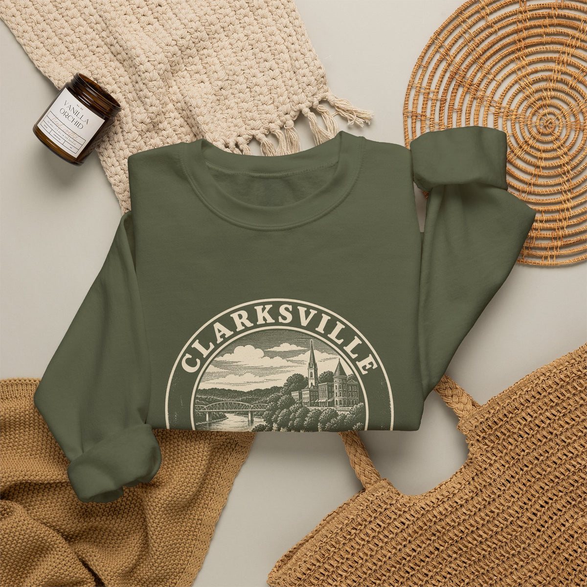 Clarksville Park Badge Crewneck Sweatshirt